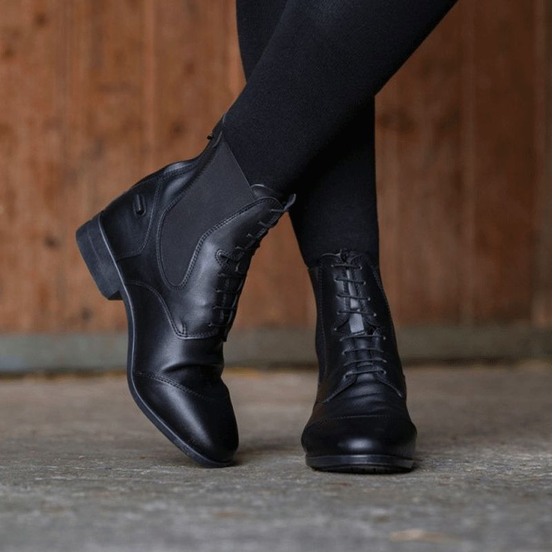 Equithème - Zurich lace-up boots black | - Ohlala