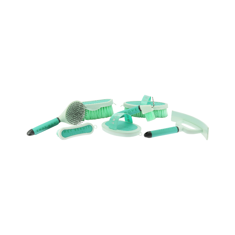 Equithème - Brosse de tête Je t'aime aqua | - Ohlala
