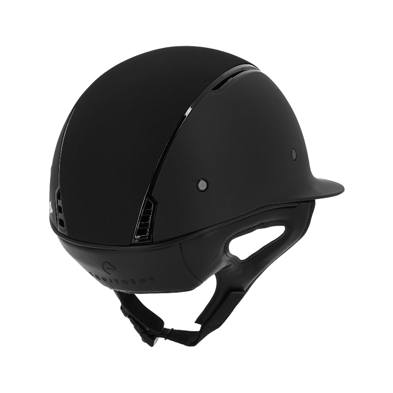 Equithème - Casque d'équitation visière large Soazy Mat noir crystal x5 | - Ohlala
