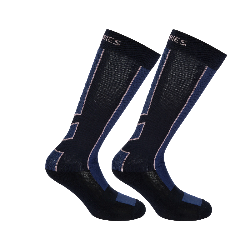 Equithème - Performance Socken marine/rose (x1) | - Ohlala