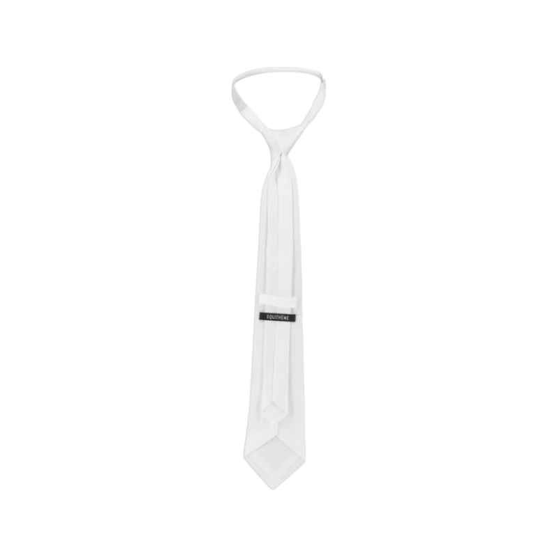 Equithème - Trevira honeycomb elastic tie white | - Ohlala