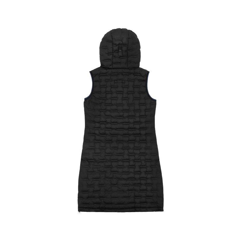 Equithème - Women's long sleeveless puffer jacket Navina Je t'aime black | - Ohlala
