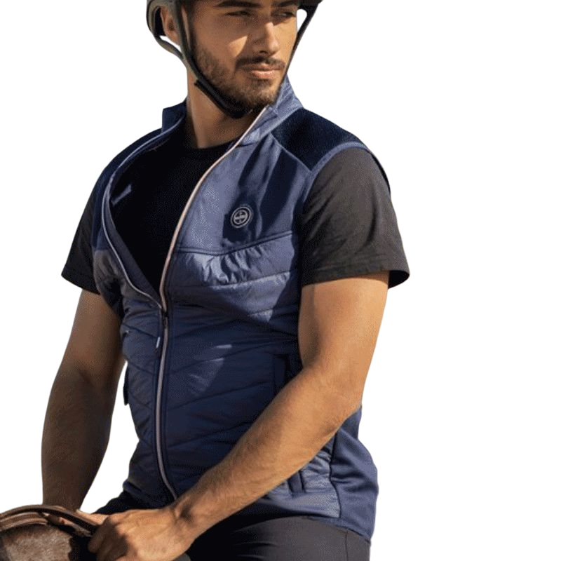 Equithème - Men's Jules Navy Sleeveless Gilet | - Ohlala