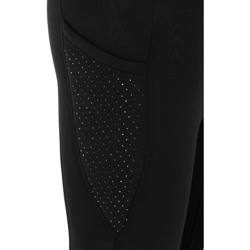Equithème - Fleece rijlegging kinderen Neva Je t'aime zwart | - Ohlala