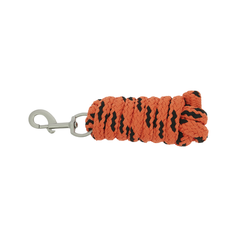 Equithème - Orange Jacquard 2m lunge line | - Ohlala
