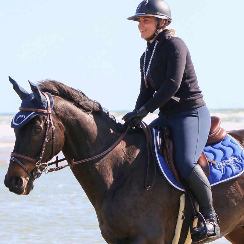 Equithème - Gizel navy riding breeches | - Ohlala
