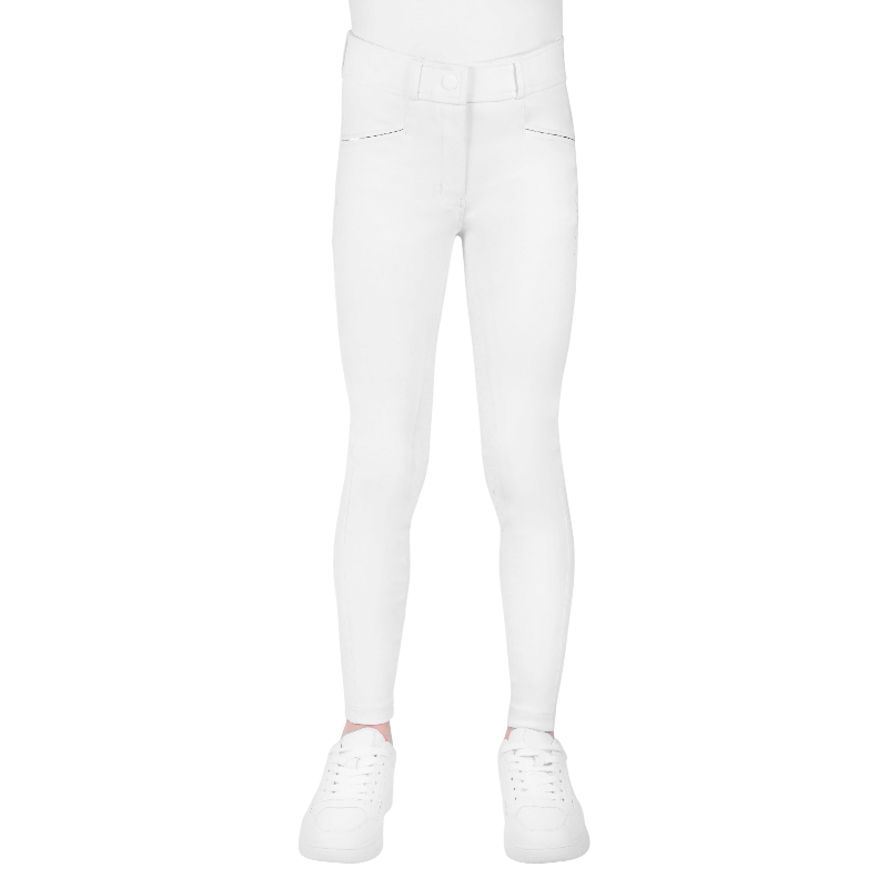 Equithème - Pantalon d'équitation junior Carly blanc | - Ohlala