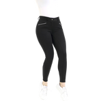 Equithème - Claudine black women's riding breeches | - Ohlala