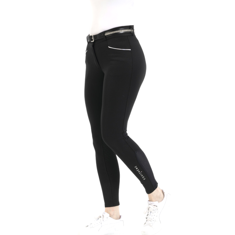 Equithème - Women's Claudine black riding breeches | - Ohlala