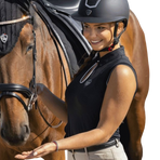 Equithème - Polo bez rękawów damskie Sarah czarne | - Ohlala