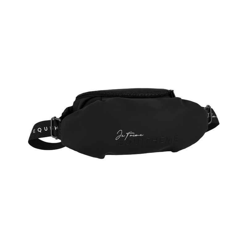 Equithème - Sac banane Je t'aime noir | - Ohlala