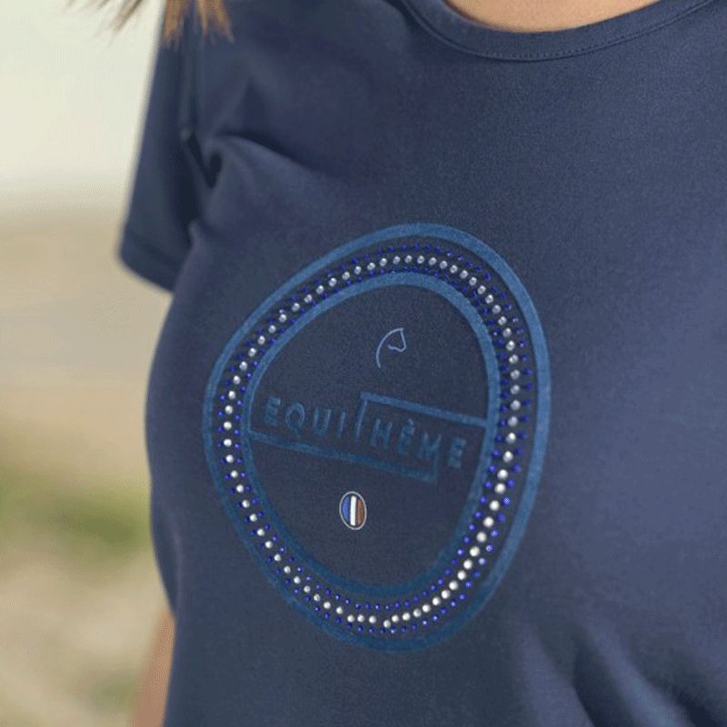 Equithème - T-shirt manica corta donna Anna blu navy | - Ohlala