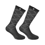 Equithème - Chaussettes d'équitation Sandra anthracite | - Ohlala