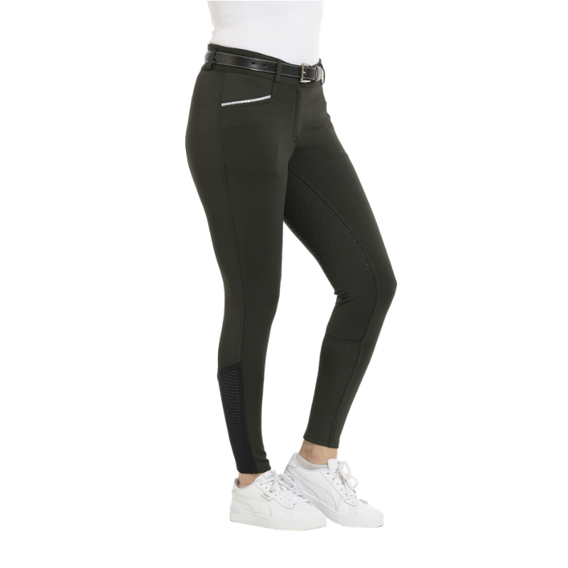 Equithème - Claudine women's forest green riding breeches | - Ohlala