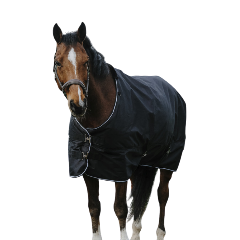 Equithème - Tyrex 600D 300g black turnout rug | - Ohlala