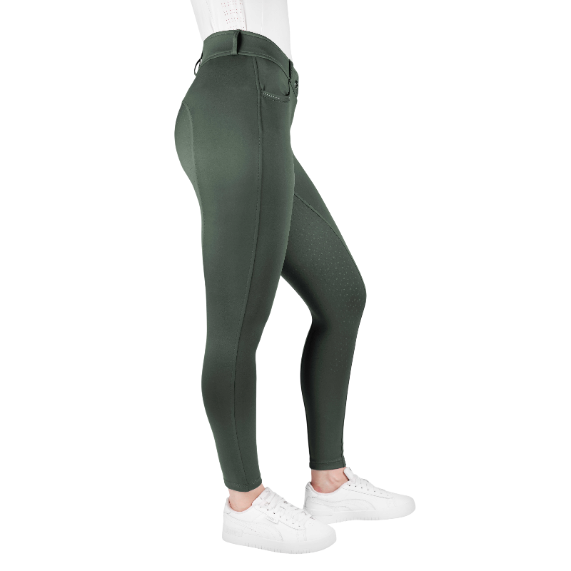 Equithème - Pantaloni da equitazione donna Carly kaki | - Ohlala
