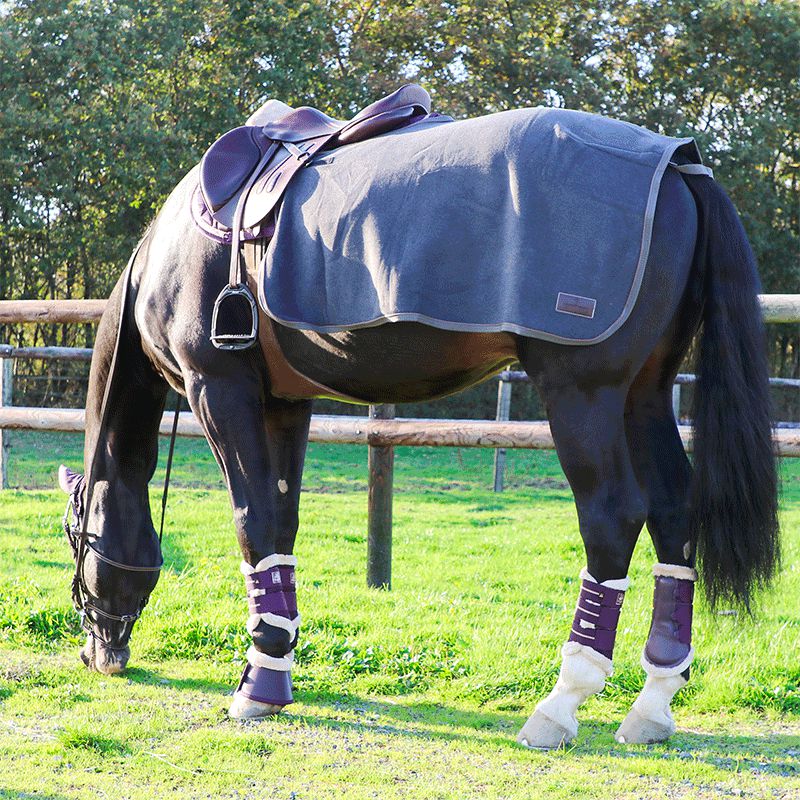 Kentucky Horsewear - Coprigroppa quadrato Heavy Fleece grigio | - Ohlala