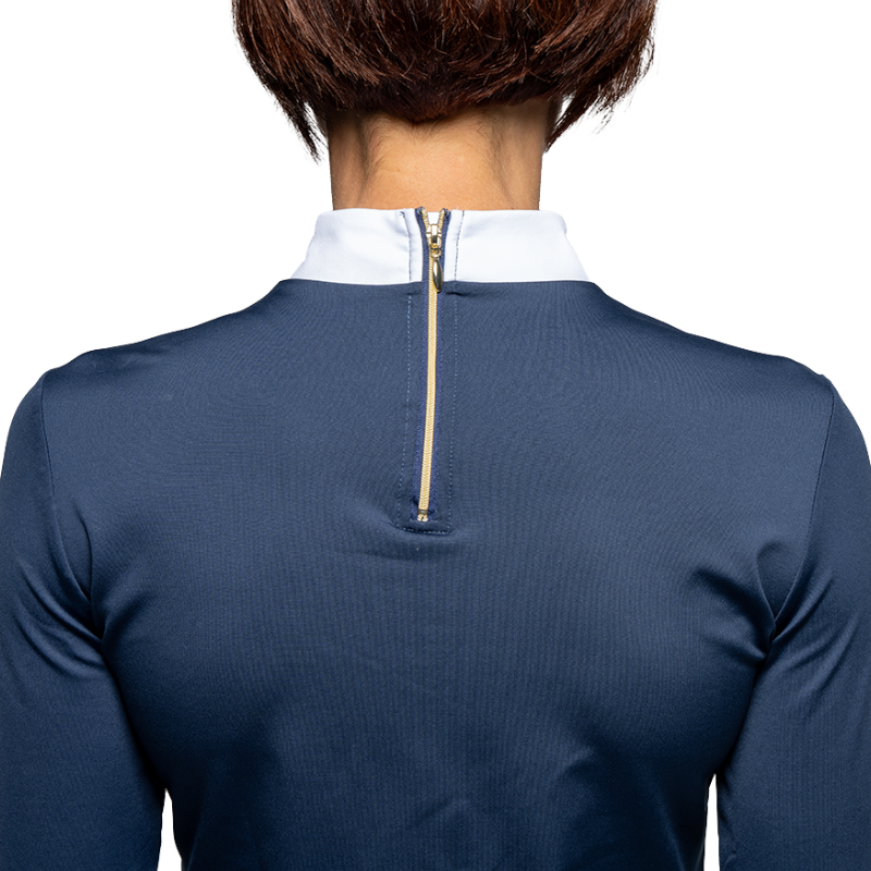 Flags & Cup - Polo de concours manches longues femme Isla marine | - Ohlala