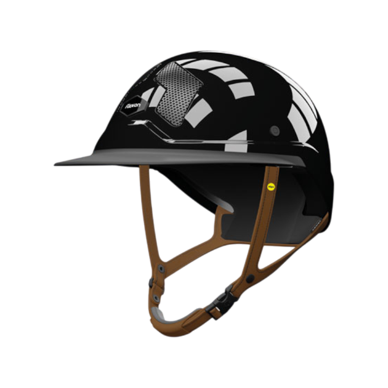 Flex On - Casque d'équitation Armet Star MIPS jugulaire marron visière Mixte