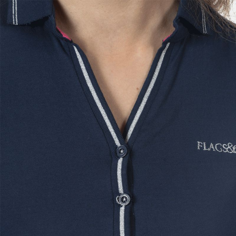 Flags & Cup - Polo a maniche corte donna Rosa marino | - Ohlala