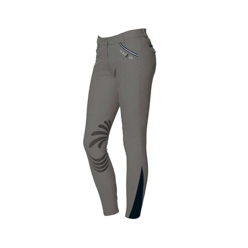 Flags & Cup - Pantalon d'équitation fille Cayenne gris | - Ohlala