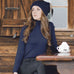 Flags & Cup - Sweter z golfem Nastola granatowy | - Ohlala