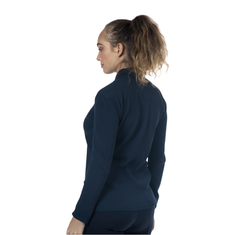 Flags & Cup - Polo manches longues femme Rib Tolsona marine | - Ohlala