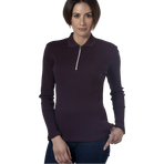 Flags & Cup - Polo maniche lunghe donna Rib Tolsona mora | - Ohlala