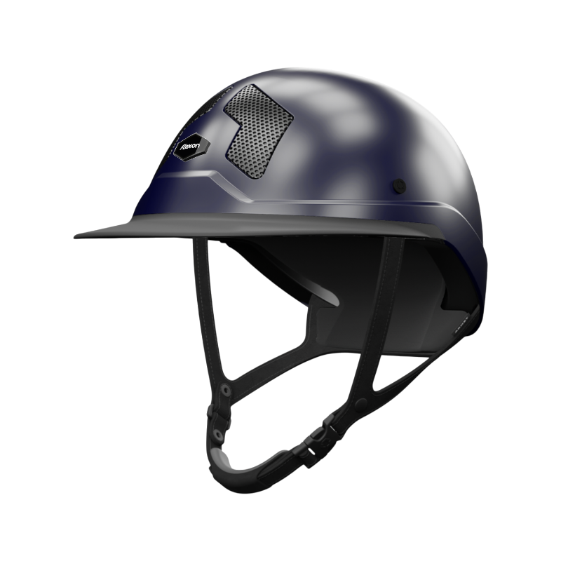 Flex On - Casque d'équitation Armet Dark marine jugulaire noir visière mixte | - Ohlala