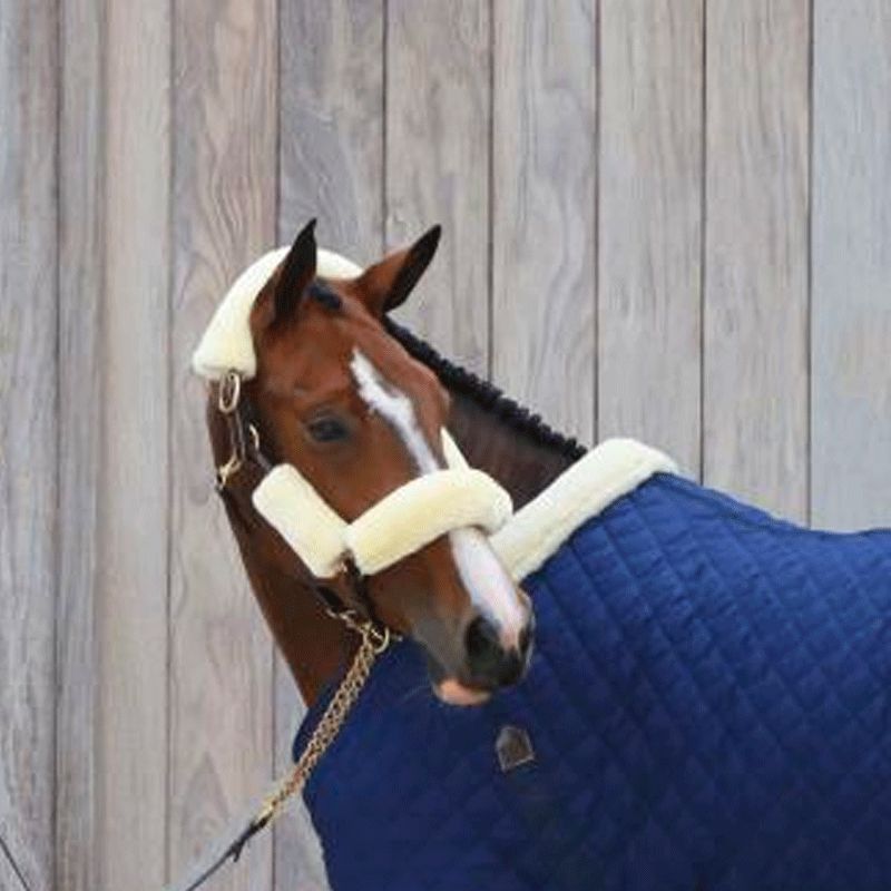 Kentucky Horsewear - ハルター用シープスキンカバー ホワイト 4個セット | - Ohlala