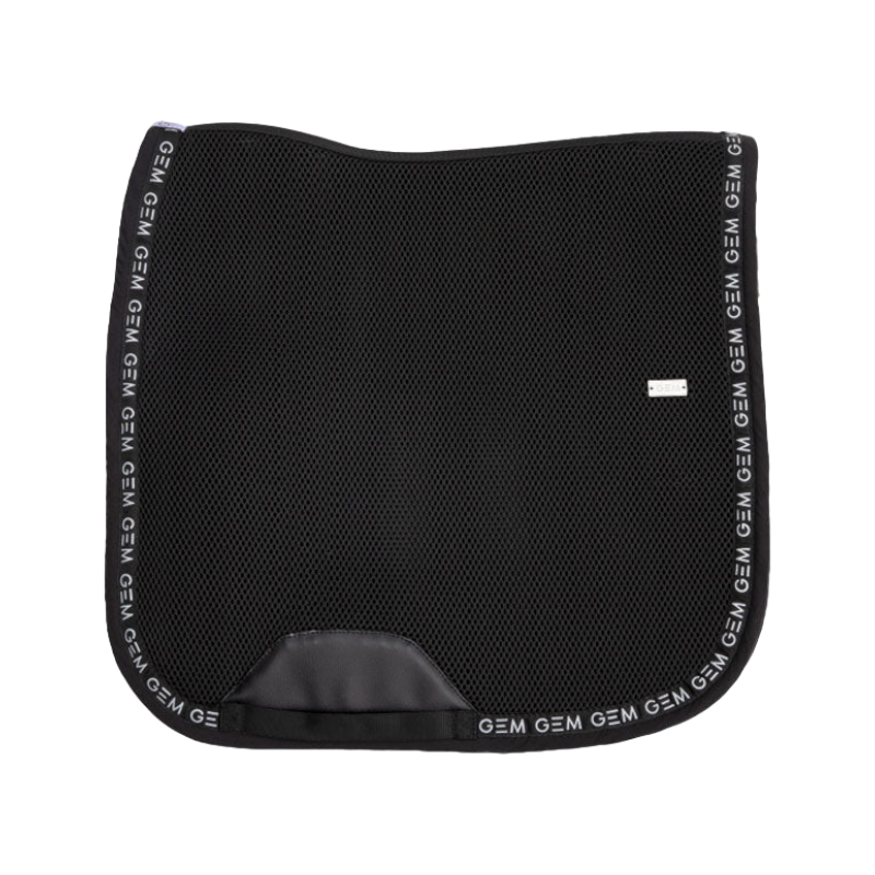 GEM - 馬場馬術サドルパッド Mesh grip ブラック/シルバー | - Ohlala