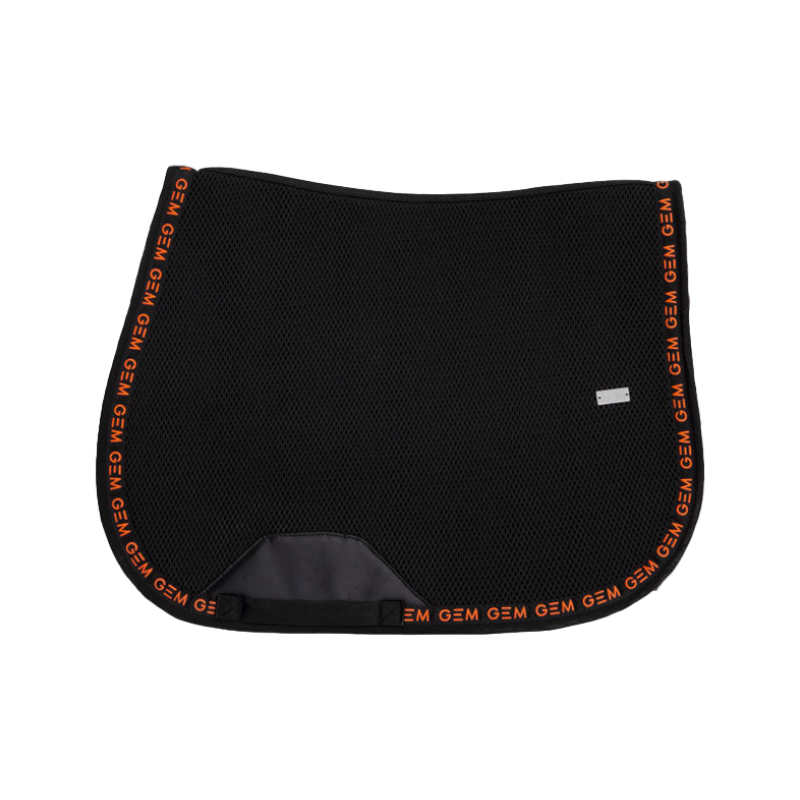 GEM - Tapis de selle Mesh grip noir/ corail | - Ohlala