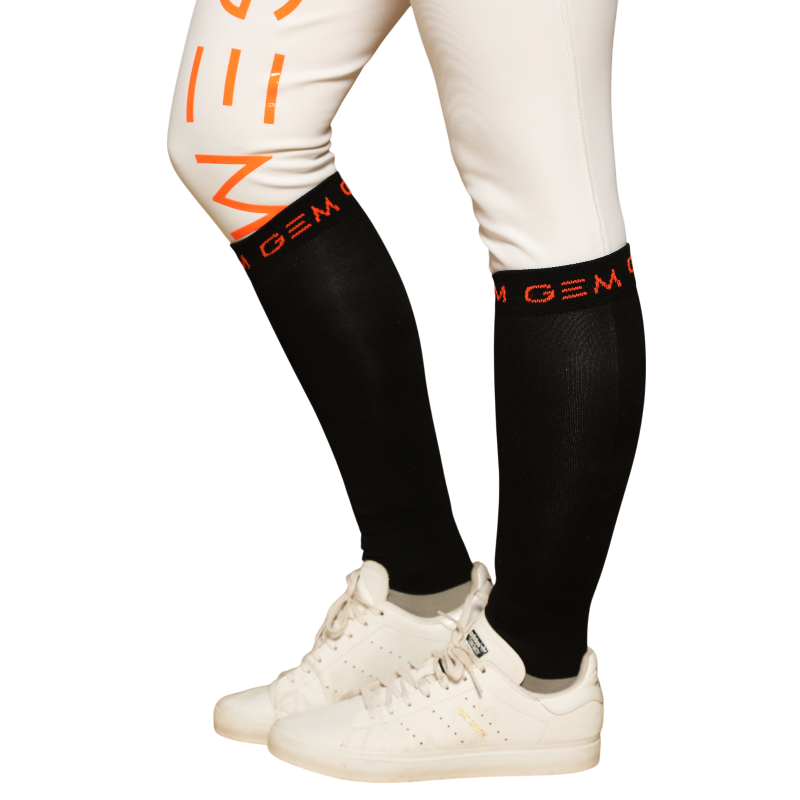 GEM - Chaussettes Love noir/ corail (x2) | - Ohlala