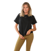 GEM - T-shirt de manga curta para mulher Eclair preto/ leopardo