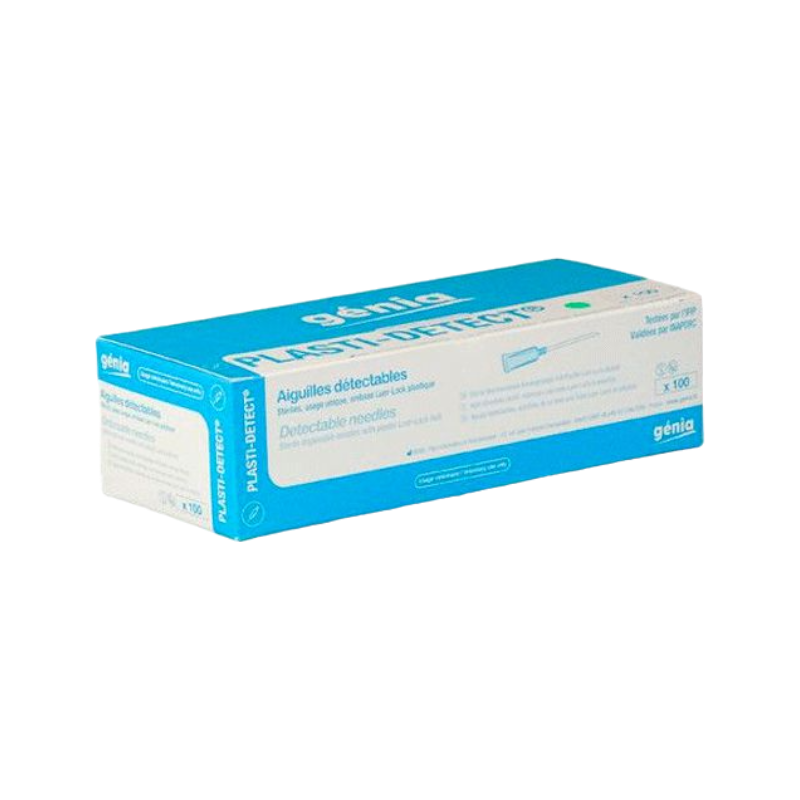 Genia - Aiguilles hypodermiques détectables stériles à usage unique Plasti-Detec 08 mm | - Ohlala