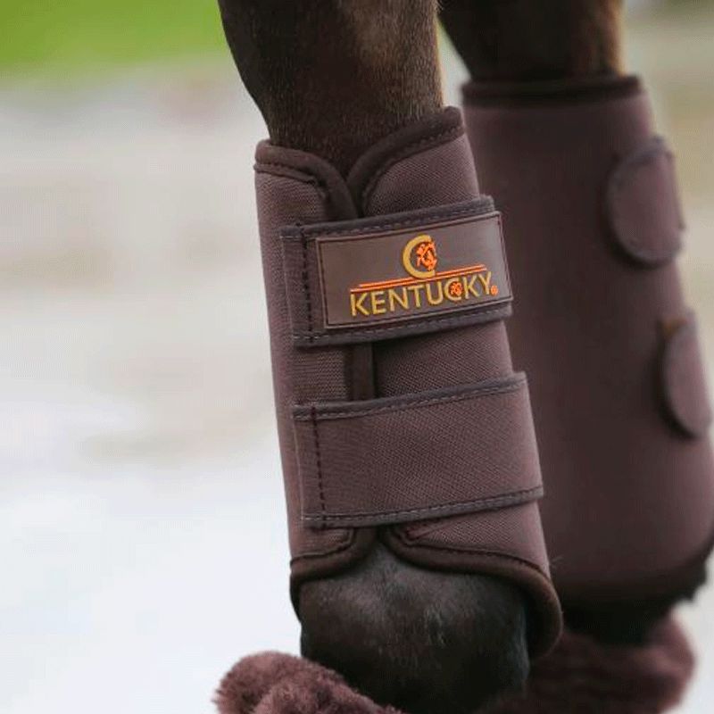 Kentucky Horsewear - Ochraniacze na nogi konia 3D Spacer Turnout Boots brązowe | - Ohlala