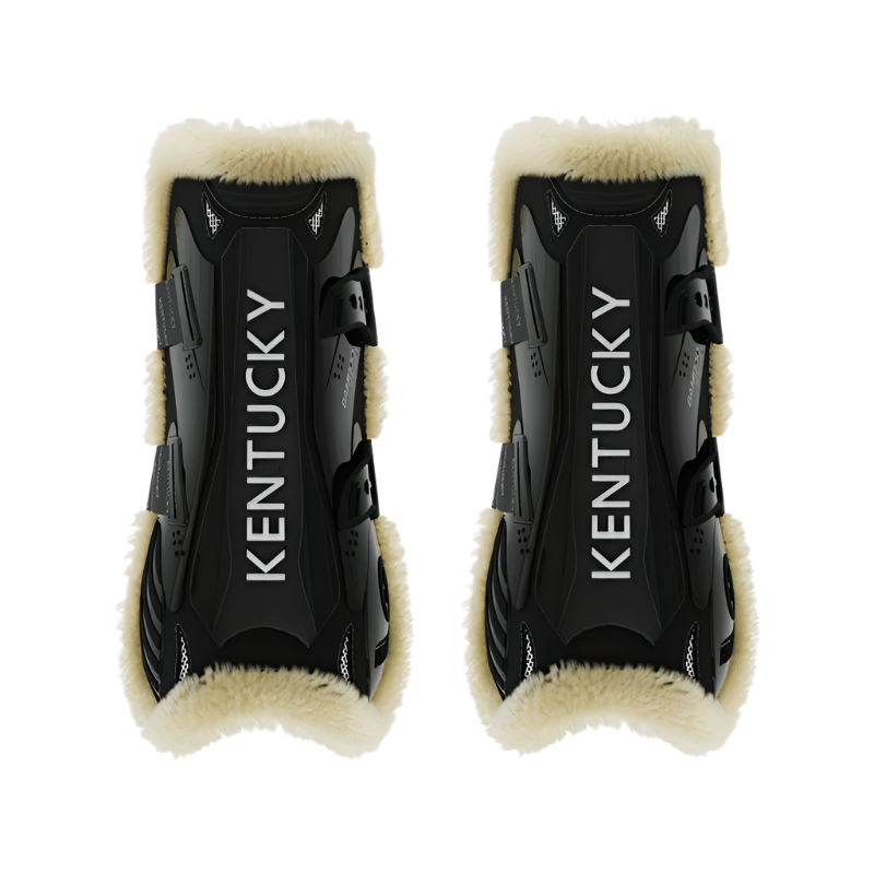 Kentucky Horsewear - Fasce aperte in montone vegan Bamboo Elastic nere x2 | - Ohlala