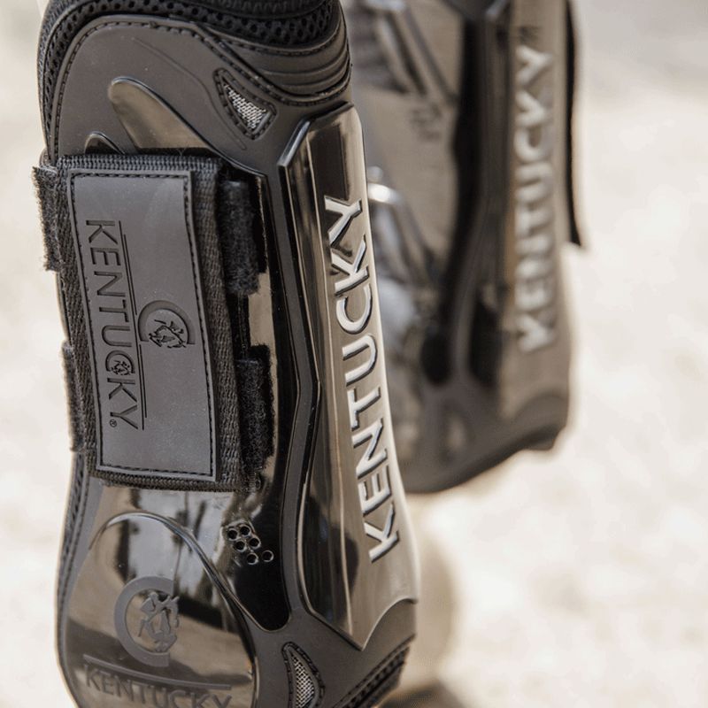 Kentucky Horsewear - Gambiere aperte velcro nero | - Ohlala
