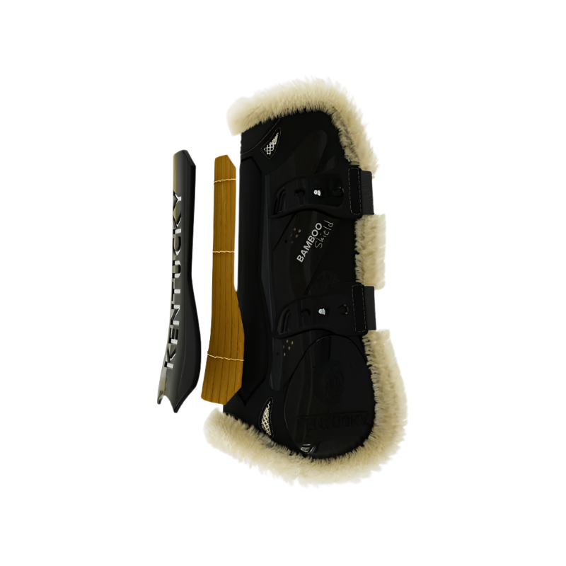 Kentucky Horsewear - Polainas abiertas borreguillo vegano Bamboo Elastic negro x2 | - Ohlala
