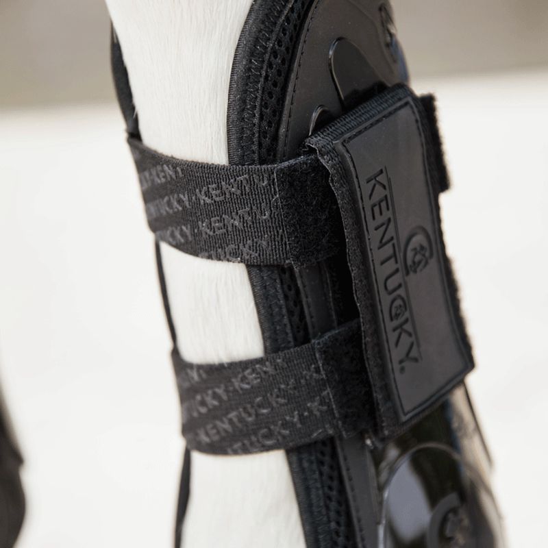 Kentucky Horsewear - Parastinchi aperti velcro nero | - Ohlala