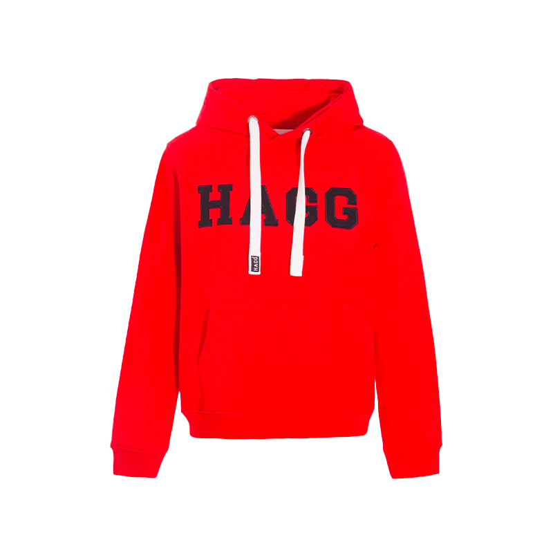 Hagg - Red hooded sweat hoodie | - Ohlala