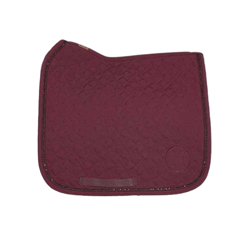 Harcour - Dressage saddle pad Saphir aubergine | - Ohlala