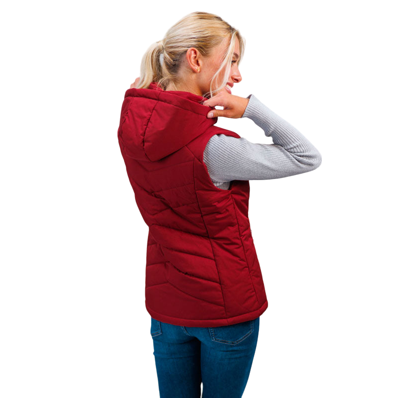 Harcour - Best of women's sleeveless down jacket ruby red