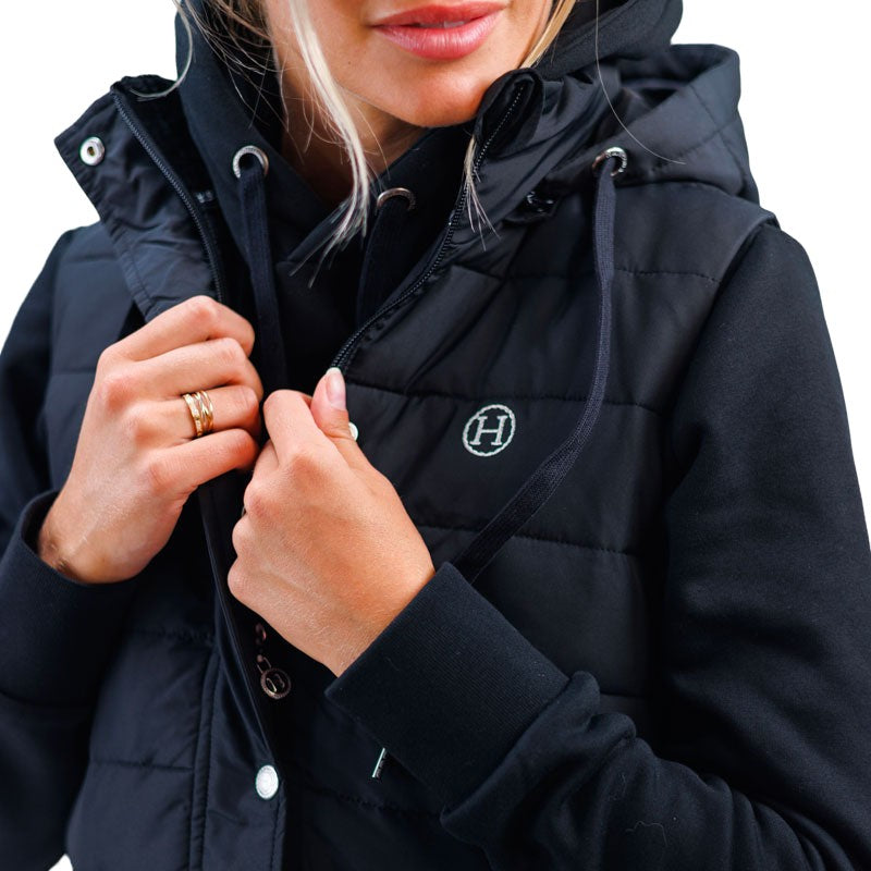 Harcour - Doudoune longue sans manches femme Boliva noir | - Ohlala