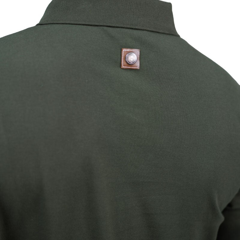 Harcour - Men's long sleeve polo Pablo khaki | - Ohlala