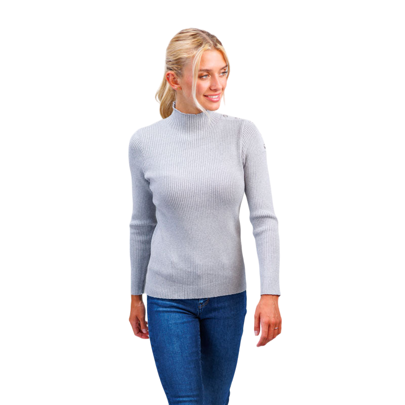 Harcour - Pull femme Swambi gris mélangé | - Ohlala