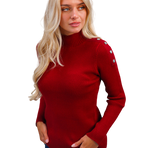 Harcour - Pull femme Swambi rouge rubis | - Ohlala