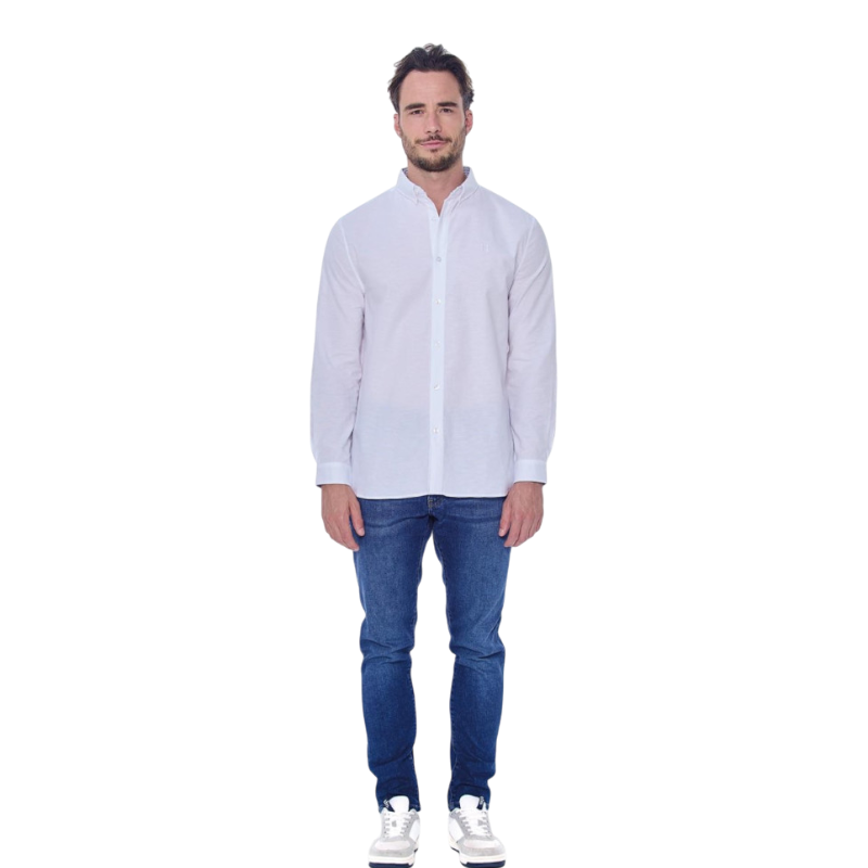 Harcour - Men's long sleeve shirt Shyro white | - Ohlala