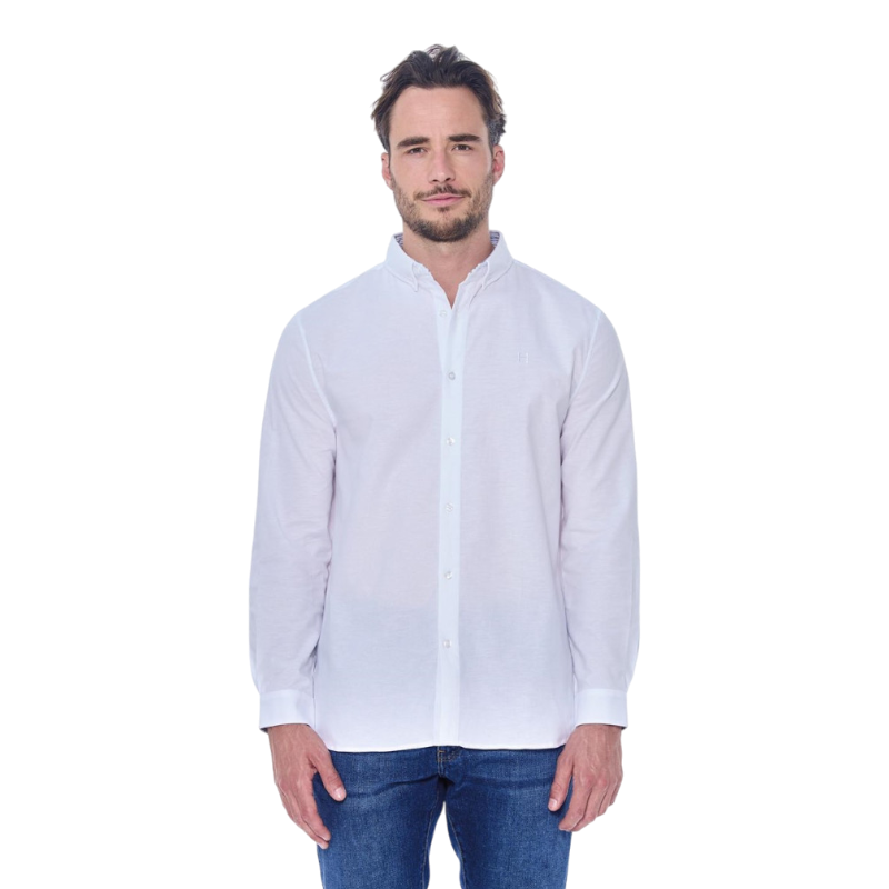 Harcour - Men's long sleeve shirt Shyro white | - Ohlala