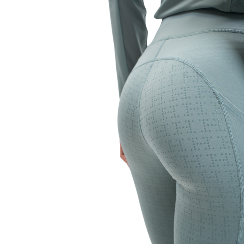Harcour - Women's Louna grey green riding leggings | - Ohlala